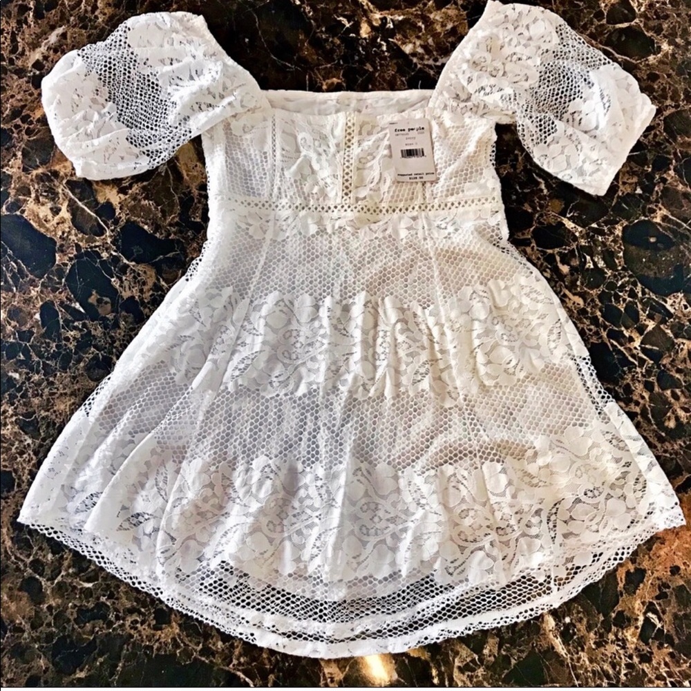 FREE PEOPLE | BE YOU BABY LACE MINI DRESS | S